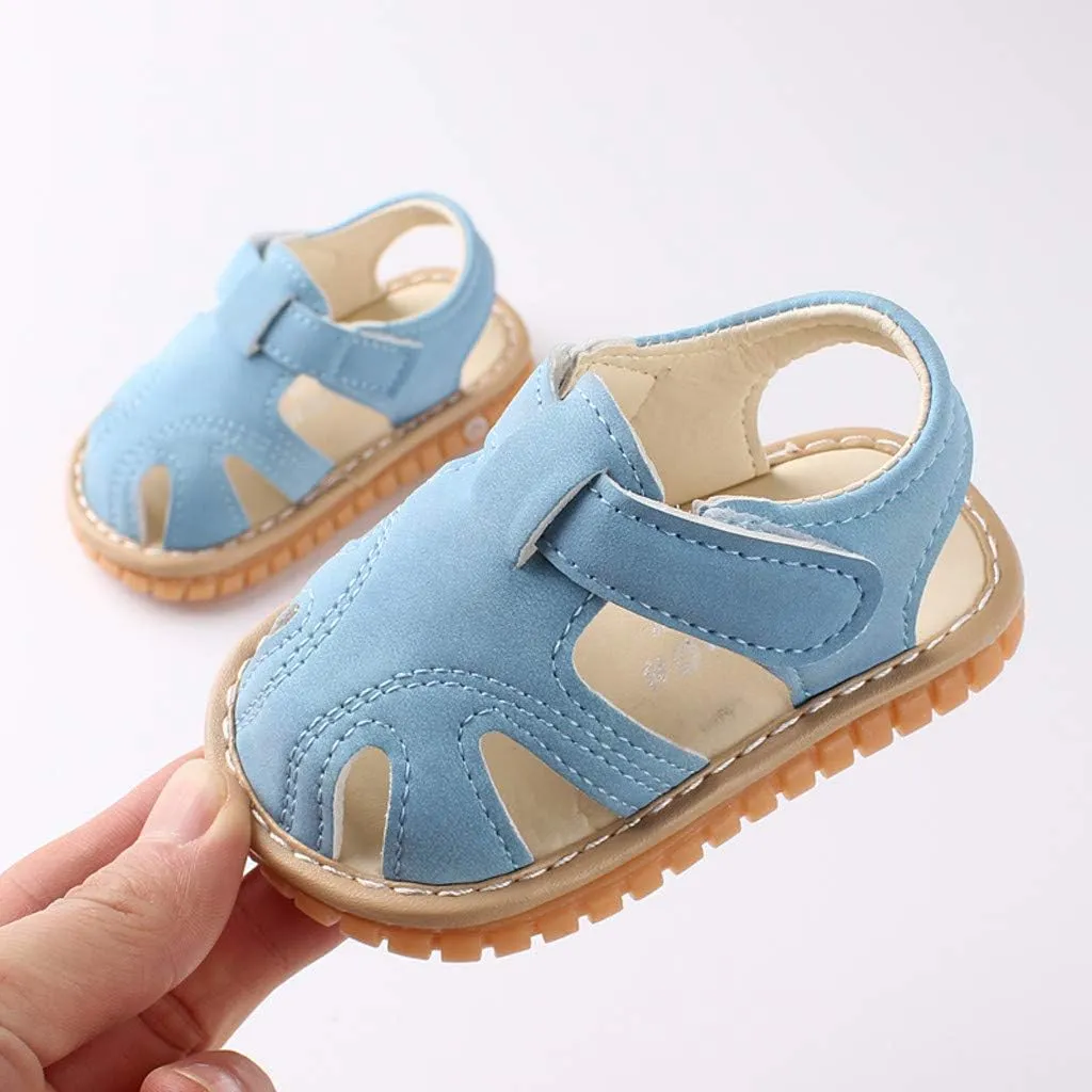 0-18Months Closed Toe Shoes Baby Boys Girls Soft First Sandals Walkers Roman Sole Shoes Baby Running Shoes