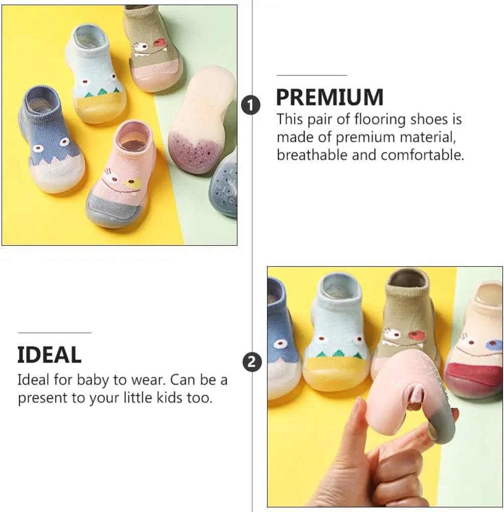 1 Pair Baby Anti-Slip Booties Toddler Infant Non-Slip Cotton Floor Socks Baby Soft Prewalker Baby Cotton Shoes