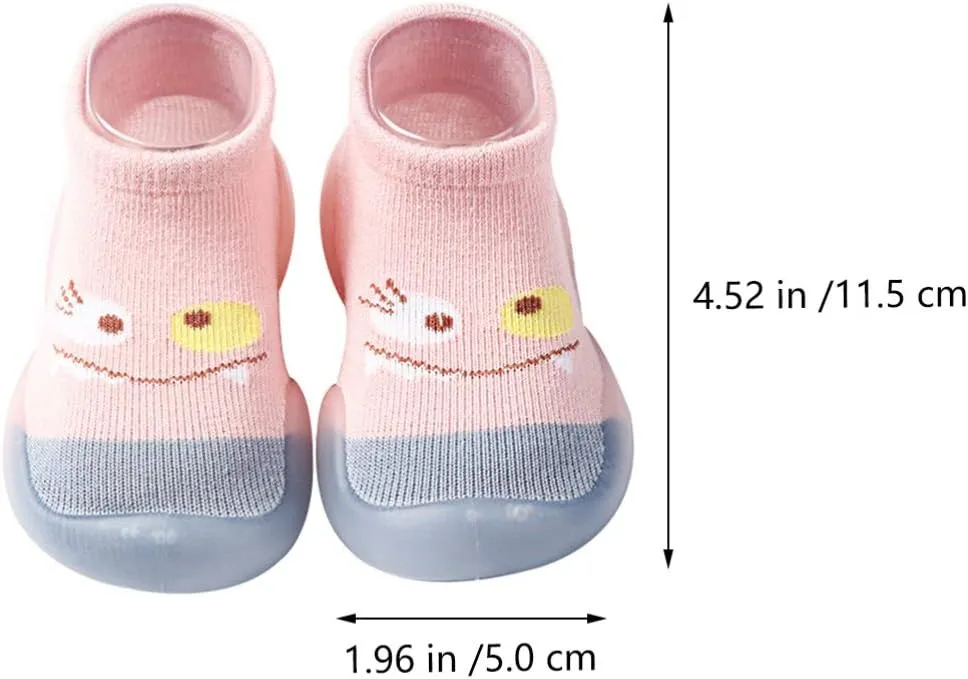 1 Pair Baby Anti-Slip Booties Toddler Infant Non-Slip Cotton Floor Socks Baby Soft Prewalker Baby Cotton Shoes