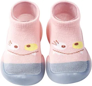 1 Pair Baby Anti-Slip Booties Toddler Infant Non-Slip Cotton Floor Socks Baby Soft Prewalker Baby Cotton Shoes