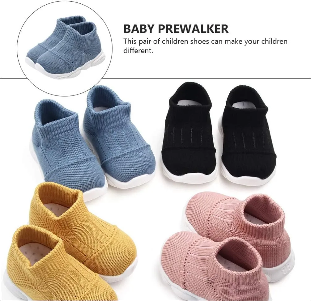 1 Pair Infant Prewalker Soft Baby Walking Shoes Sneakers Breathable Baby Booties