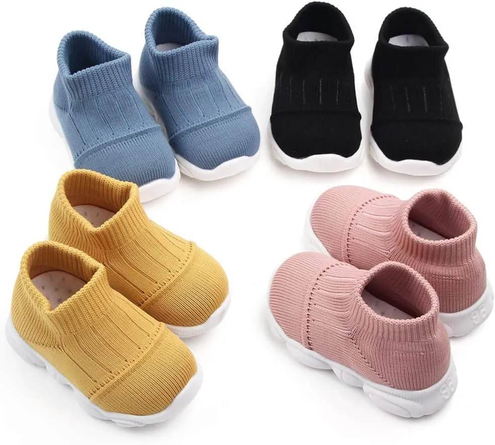 1 Pair Infant Prewalker Soft Baby Walking Shoes Sneakers Breathable Baby Booties