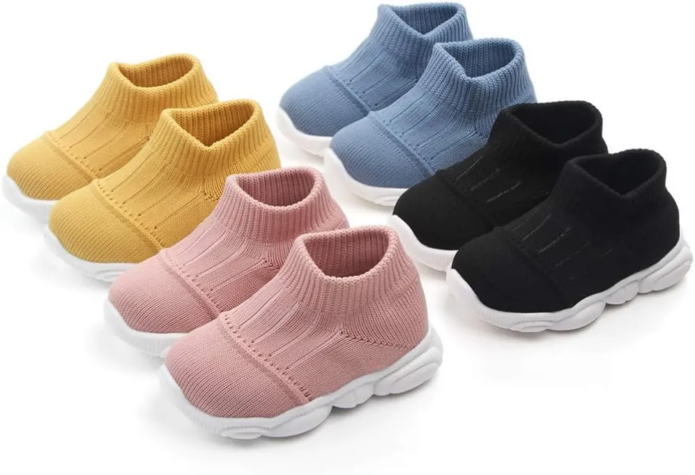 1 Pair Infant Prewalker Soft Baby Walking Shoes Sneakers Breathable Baby Booties