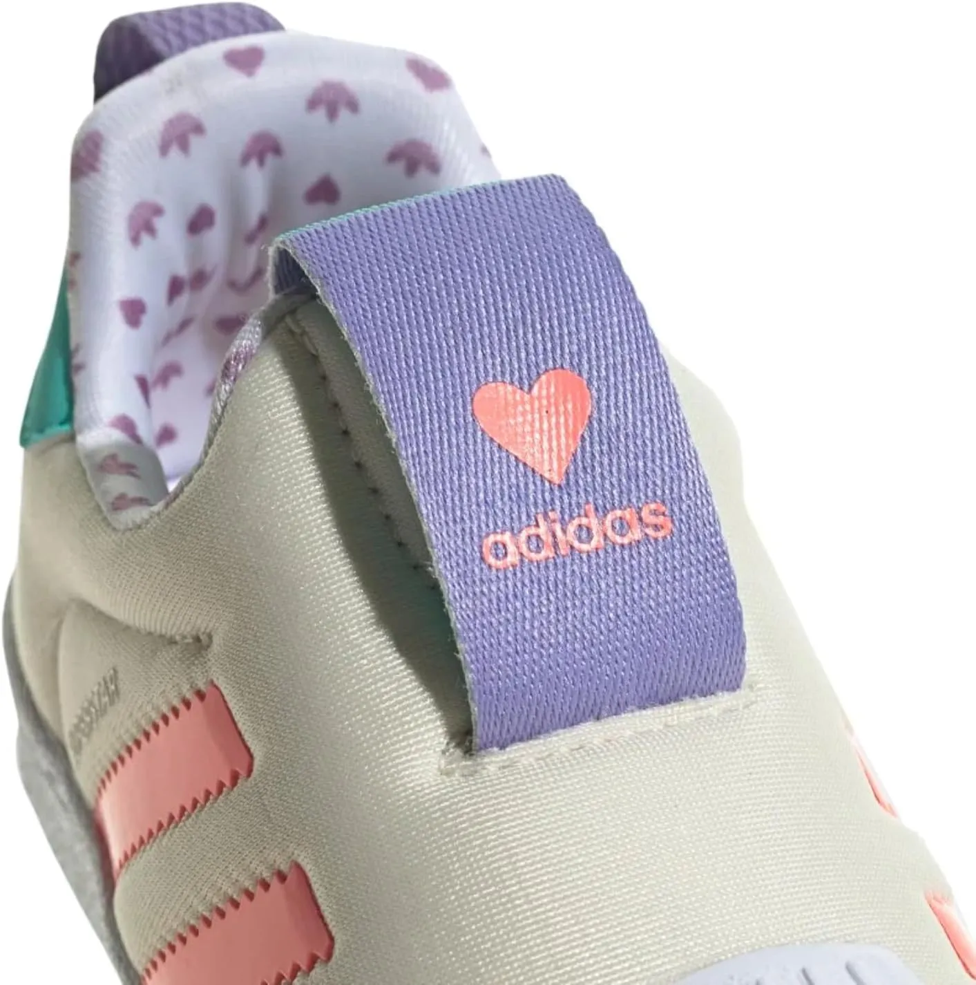 adidas Infants Superstar 360 Low Sneakers, Ecru Tint/Acid Red/Semi Mint Rush