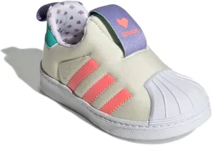 adidas Infants Superstar 360 Low Sneakers, Ecru Tint/Acid Red/Semi Mint Rush