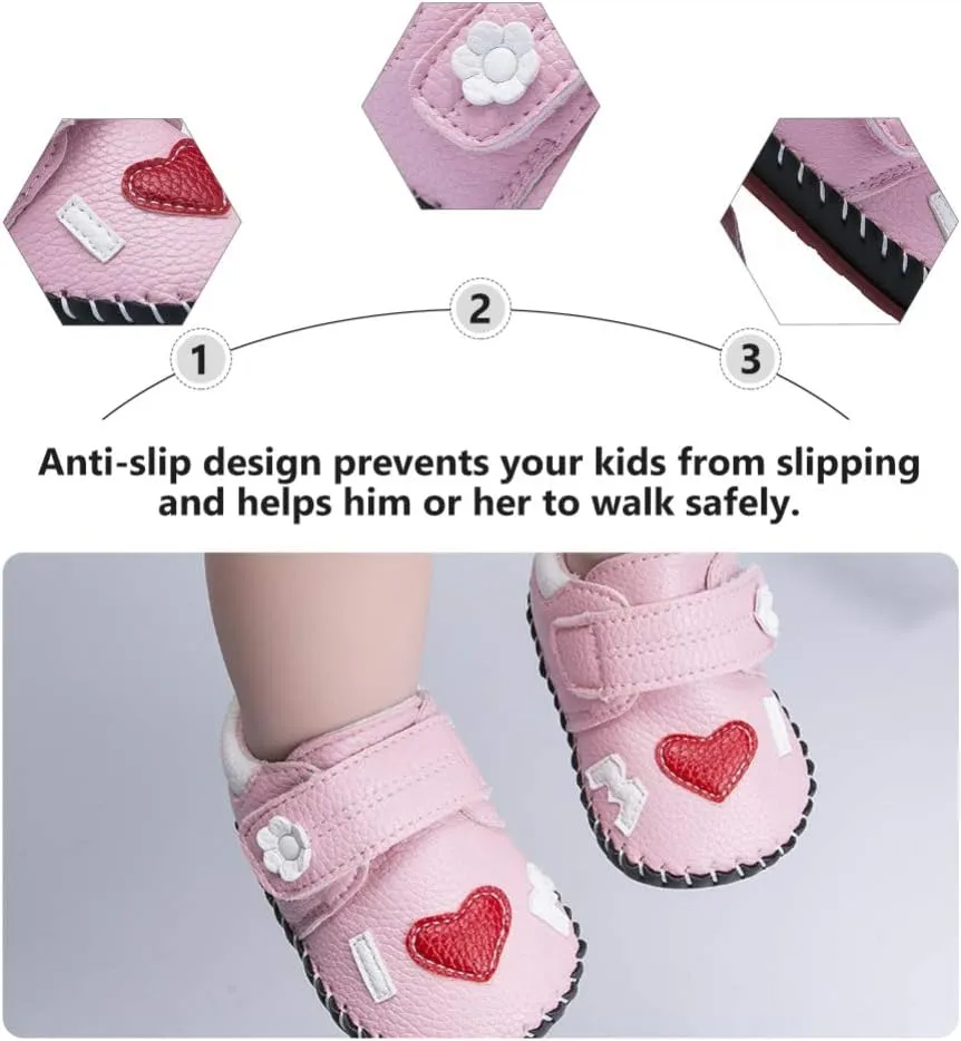 Babies Prewalker Toddler Baby Boys Girls Ankle Sneakers Soft Anti- Slip Sole Baby Walking Shoes