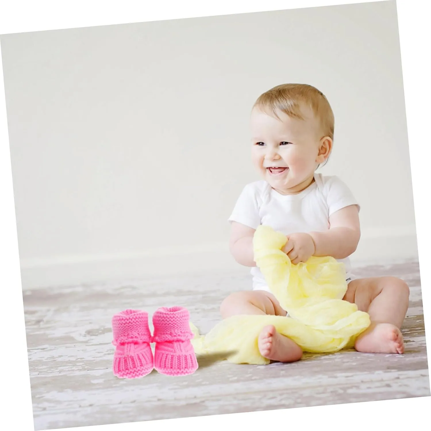 Baby Booties 1 Pair Baby Shoes Newborn Infant Booties Yarn Pink Newborn Shoes Hand Crochet Shoes Lovely Newborn Shoes Handmade Woolen Shoes Short Boots Manual Infant Products Baby