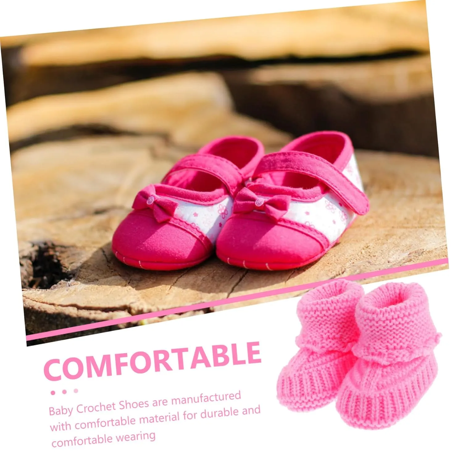 Baby Booties 1 Pair Baby Shoes Newborn Infant Booties Yarn Pink Newborn Shoes Hand Crochet Shoes Lovely Newborn Shoes Handmade Woolen Shoes Short Boots Manual Infant Products Baby