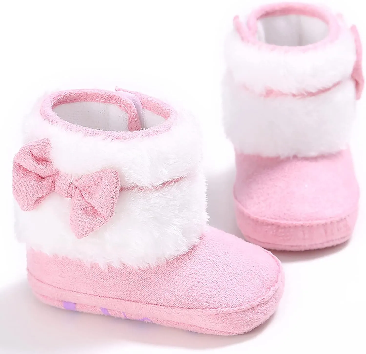 Baby Boy Girl Boots Newborn Shoes Winter Snow Bowknot Anti-Slip Soft Sole Warm Infant Toddler Prewalker Booties