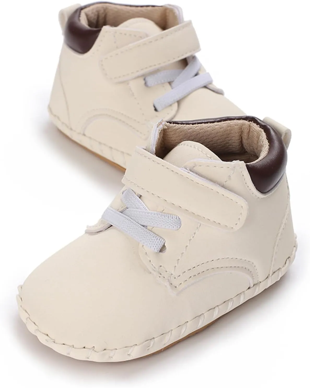Baby Boy Girl High-Top Ankle Shoes Non Slip Soft Sole Infant Toddler Comfortable Prewalker First Walking Sneakers