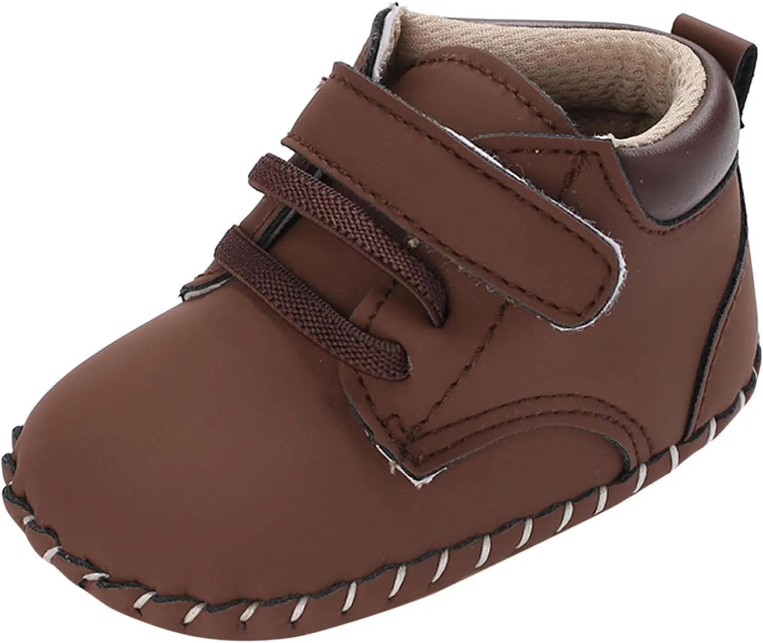 Baby Boy Girl High-Top Ankle Shoes Non Slip Soft Sole Infant Toddler Comfortable Prewalker First Walking Sneakers
