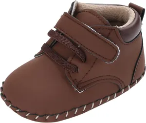 Baby Boy Girl High-Top Ankle Shoes Non Slip Soft Sole Infant Toddler Comfortable Prewalker First Walking Sneakers