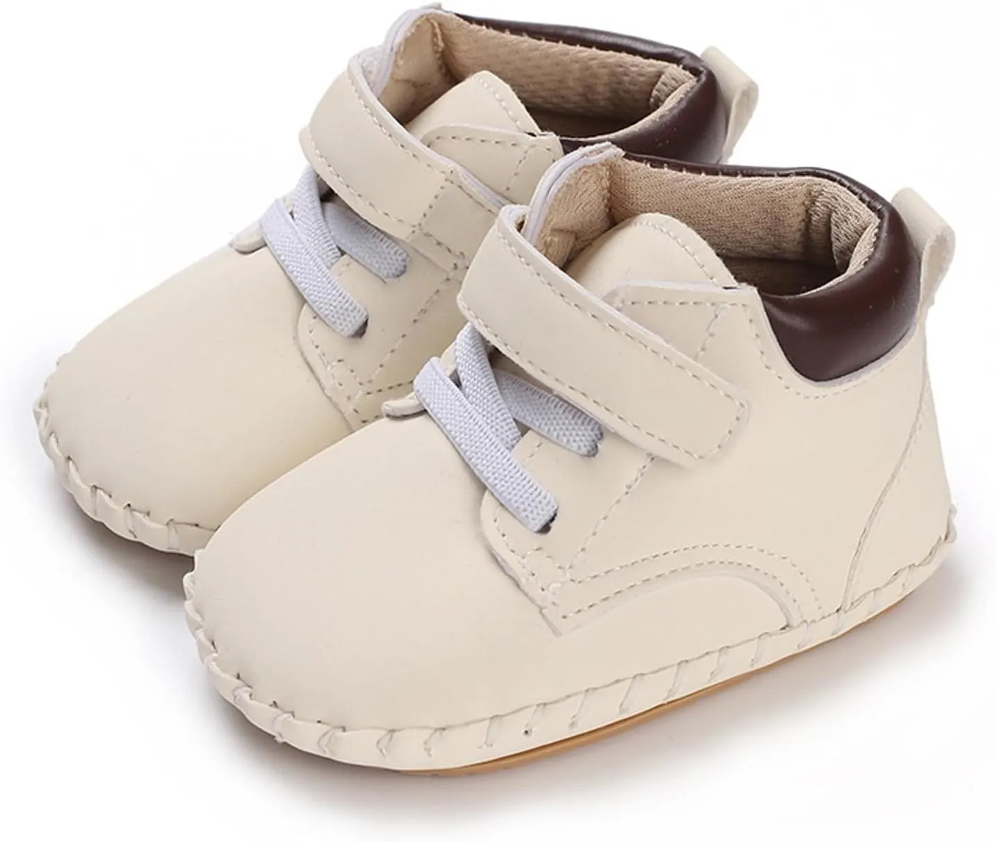 Baby Boy Girl High-Top Ankle Shoes Non Slip Soft Sole Infant Toddler Comfortable Prewalker First Walking Sneakers