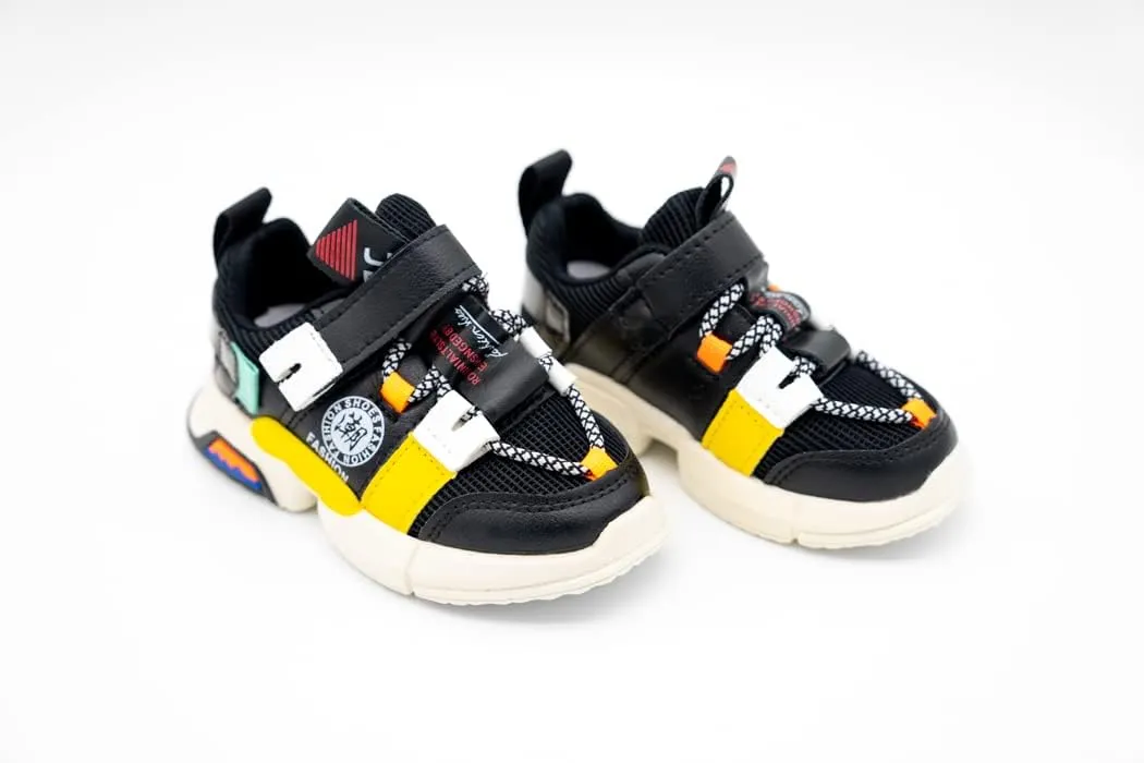 Baby Boy Girl Shoes Breathable Walking Lightweight Non-Slip Sneakers Infant First Walker 6 9 12 18 24 Months Size Toddler Black Yellow Pink