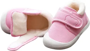 Baby Boy Girl Sneakers Fall and Winter Soft Sole Non Slip Padded Cotton Shoes Lightweight Infant Baby Girl Shoes Size 1