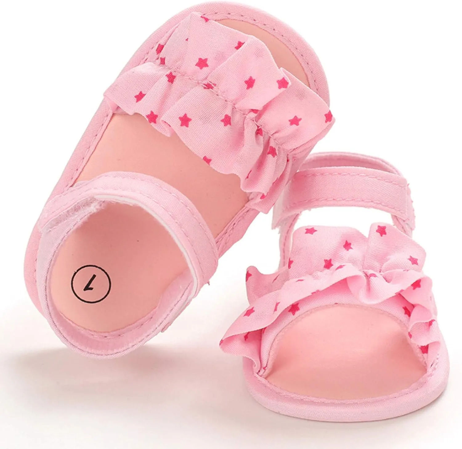 Baby Boys Girls Sandals Star Soft Non-Slip Rubber Sole Summer Infant Toddler Walking Shoes Flat Shoes First Walkers