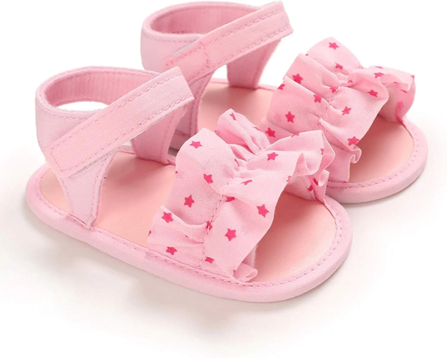 Baby Boys Girls Sandals Star Soft Non-Slip Rubber Sole Summer Infant Toddler Walking Shoes Flat Shoes First Walkers