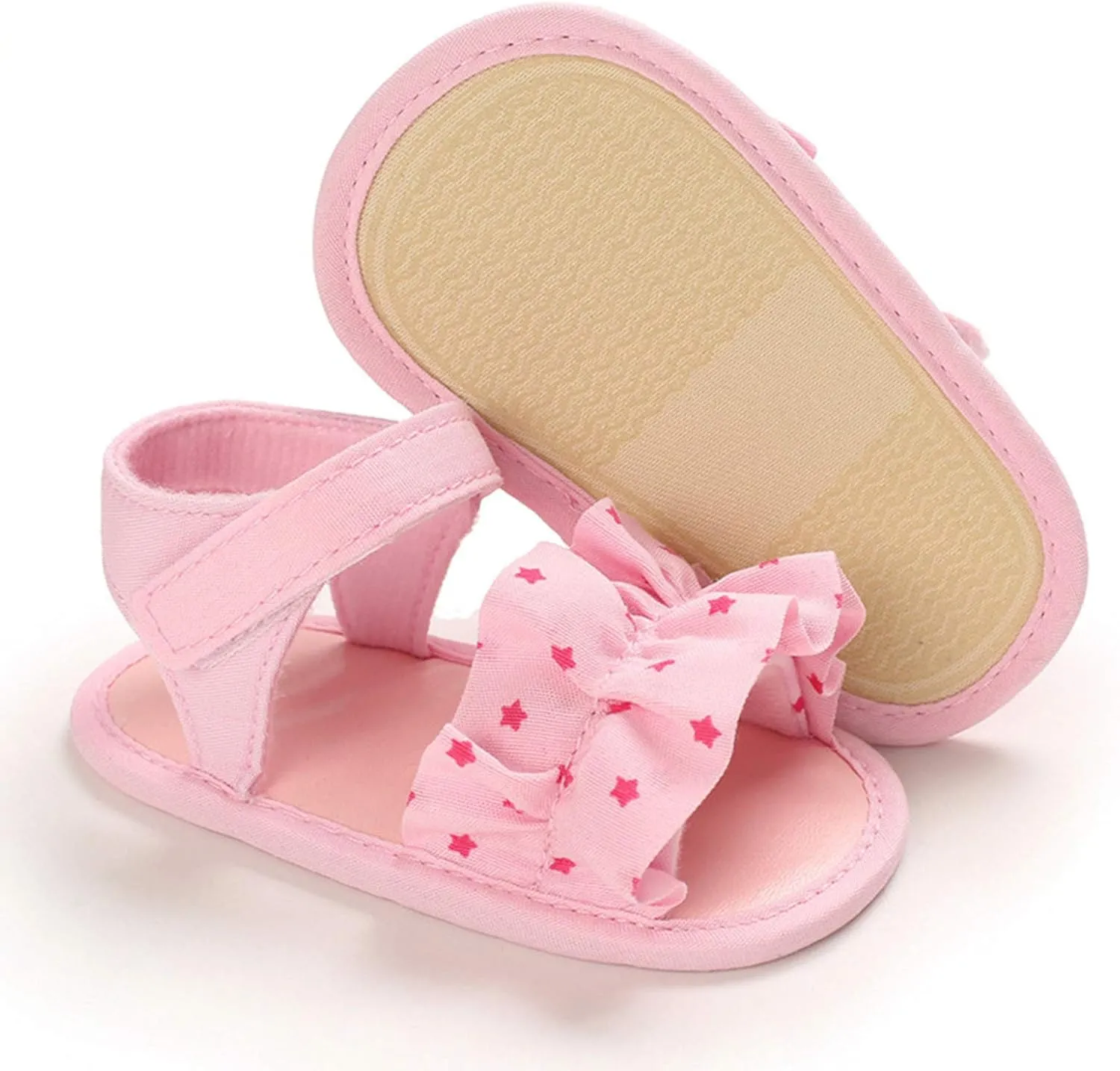 Baby Boys Girls Sandals Star Soft Non-Slip Rubber Sole Summer Infant Toddler Walking Shoes Flat Shoes First Walkers
