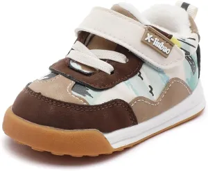 Baby Boys Girls Shoes for Toddler 1-3 Years Warm Sneakers with Plush Faux Fur Lining Soft Rubber Sole Non-Slip Outdoor Boots