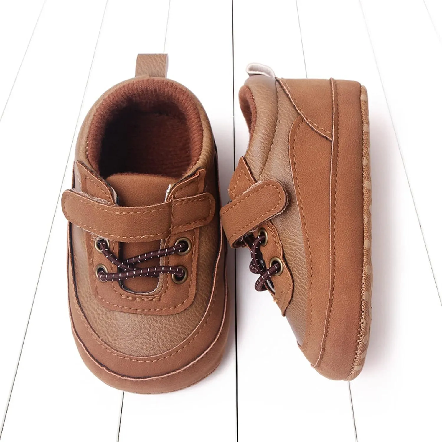 Baby Boys Girls xford Shoes PU Leather Soft Rubber Sole Sneakers Anti-Slip Ankle Boots Infant Babies Shoes for Girls