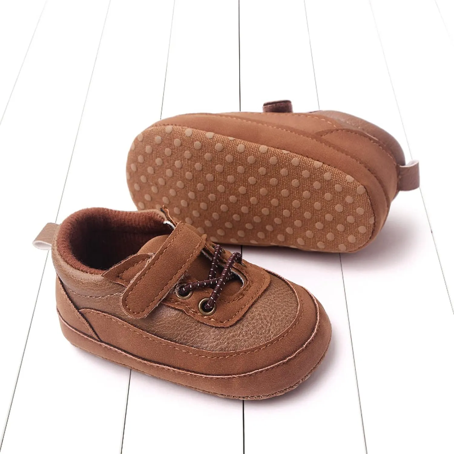Baby Boys Girls xford Shoes PU Leather Soft Rubber Sole Sneakers Anti-Slip Ankle Boots Infant Babies Shoes for Girls