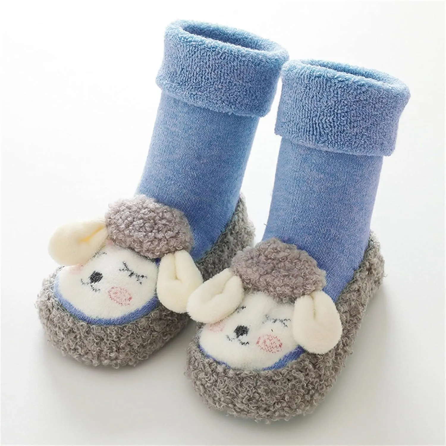 Baby Cartoon Plush Cotton Toddler Shoes Fall Winter Non Slip Baby Shoes Baby Boys Girls Thicken Warm Cotton Shoes