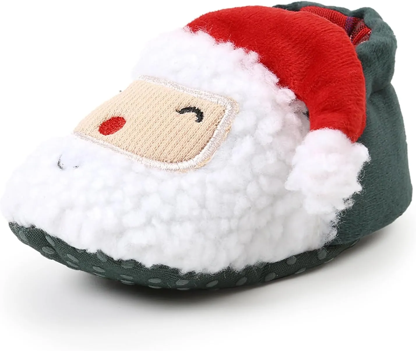 Baby Christmas Shoes Soft Santa Slippers Infanr Cozy Fleece Booties Winter Warm Prewalkers Crib Shoes