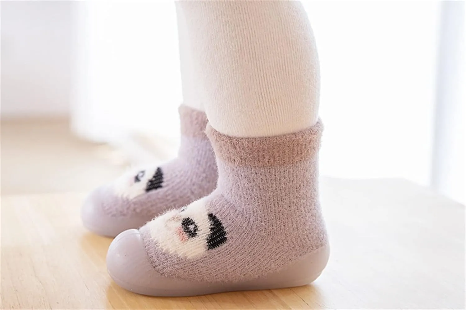 Baby Cute Pattern Socks Shoes Baby Boys Girls First Walking Shoes Cute Cartoon Warm Thickened Shoes Baby Sock Shoes