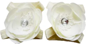 Baby Girl Diamond Chiffon Foot Flower Shoes Barefoot Sandals for Toddlers Newborns Infants Photograph F2