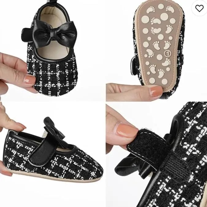 Baby Girl Dress Shoes Mary Jane Princess Shoes Anti-Slip Soft Sole