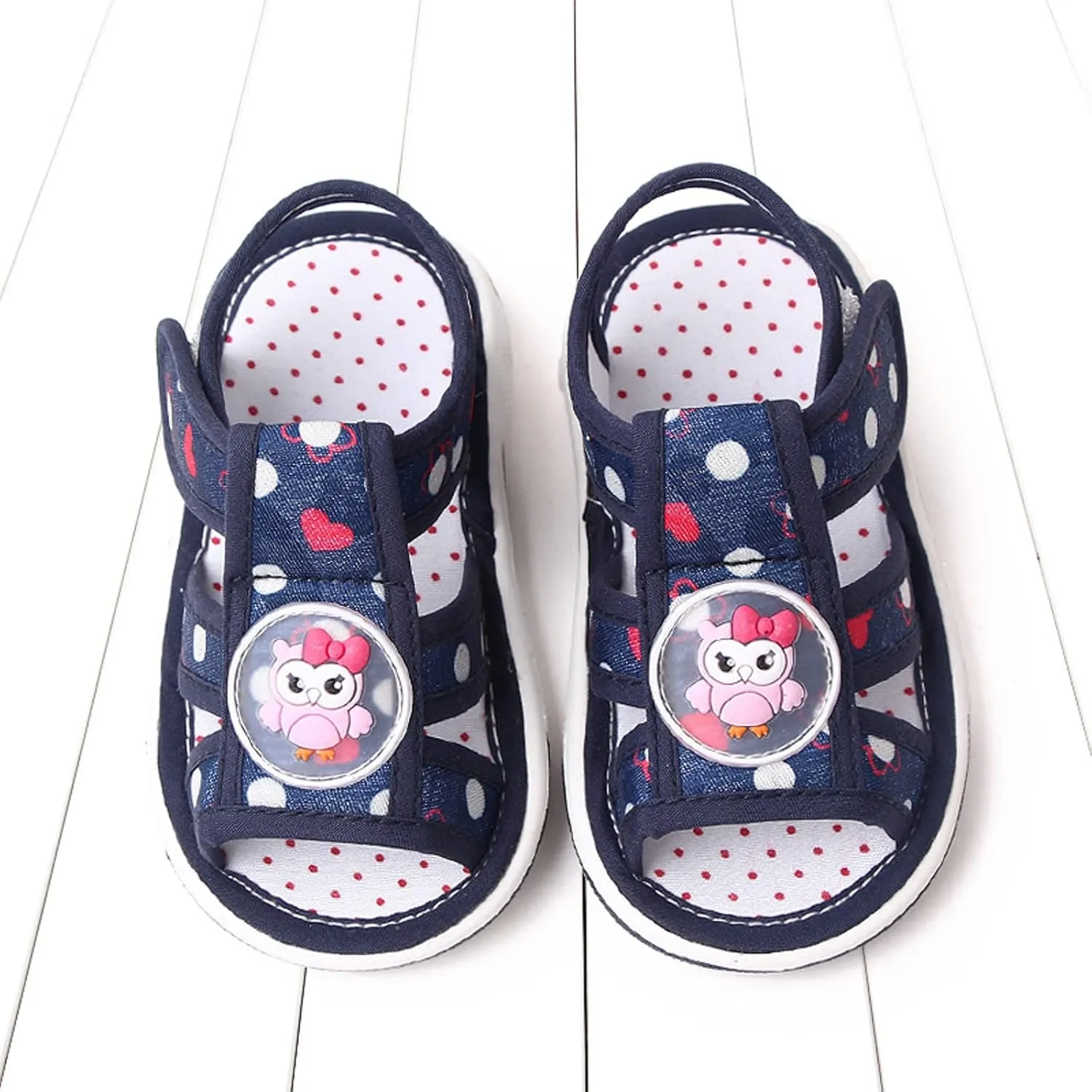 Baby Girl Sandals Cartoon Closed-Toe Anti-Slip Premium Rubber Sole Toddler Boys Lightweight First Walkers Shoes