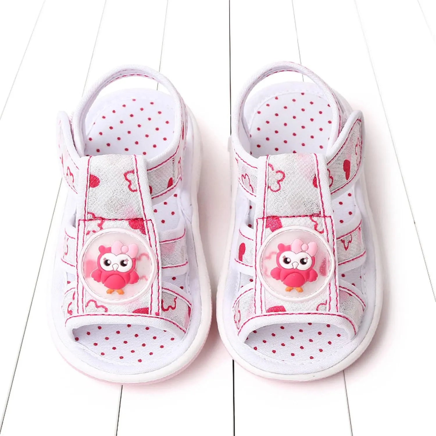 Baby Girl Sandals Cartoon Closed-Toe Anti-Slip Premium Rubber Sole Toddler Boys Lightweight First Walkers Shoes