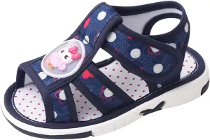 Baby Girl Sandals Cartoon Closed-Toe Anti-Slip Premium Rubber Sole Toddler Boys Lightweight First Walkers Shoes