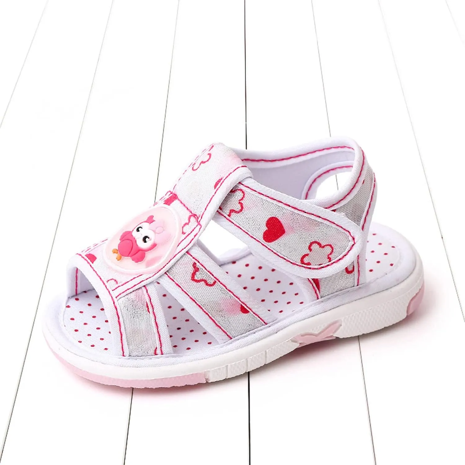 Baby Girl Sandals Cartoon Closed-Toe Anti-Slip Premium Rubber Sole Toddler Boys Lightweight First Walkers Shoes