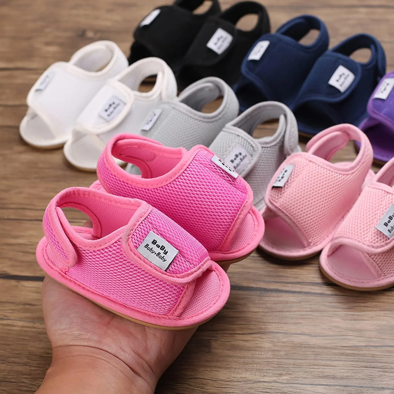 Baby Girl Water Shoes Sandals Infant Premium Soft Anti-Slip Rubber Sole Toddler Outdoor Beach Softy Walking Shoes