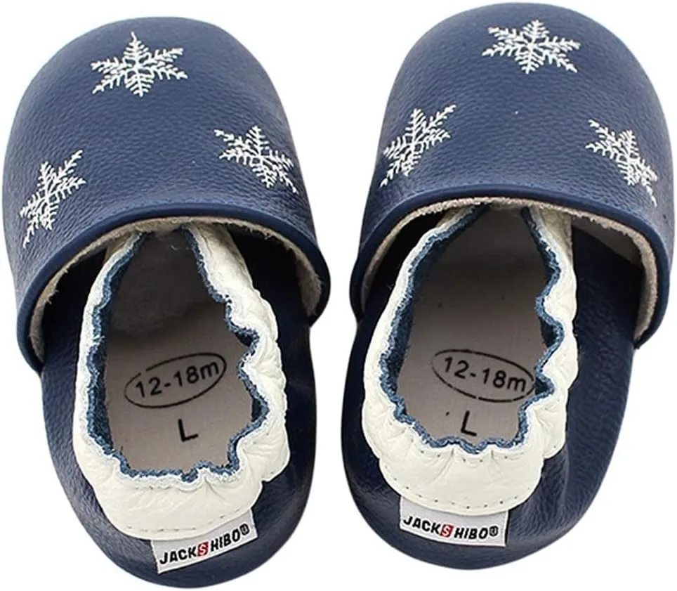 Baby Girls Baby Boys Christmas Flat Shoes Toddler Soft Sole Shoes First Walking rib Shoes Flat Snowflakes Print Shoes