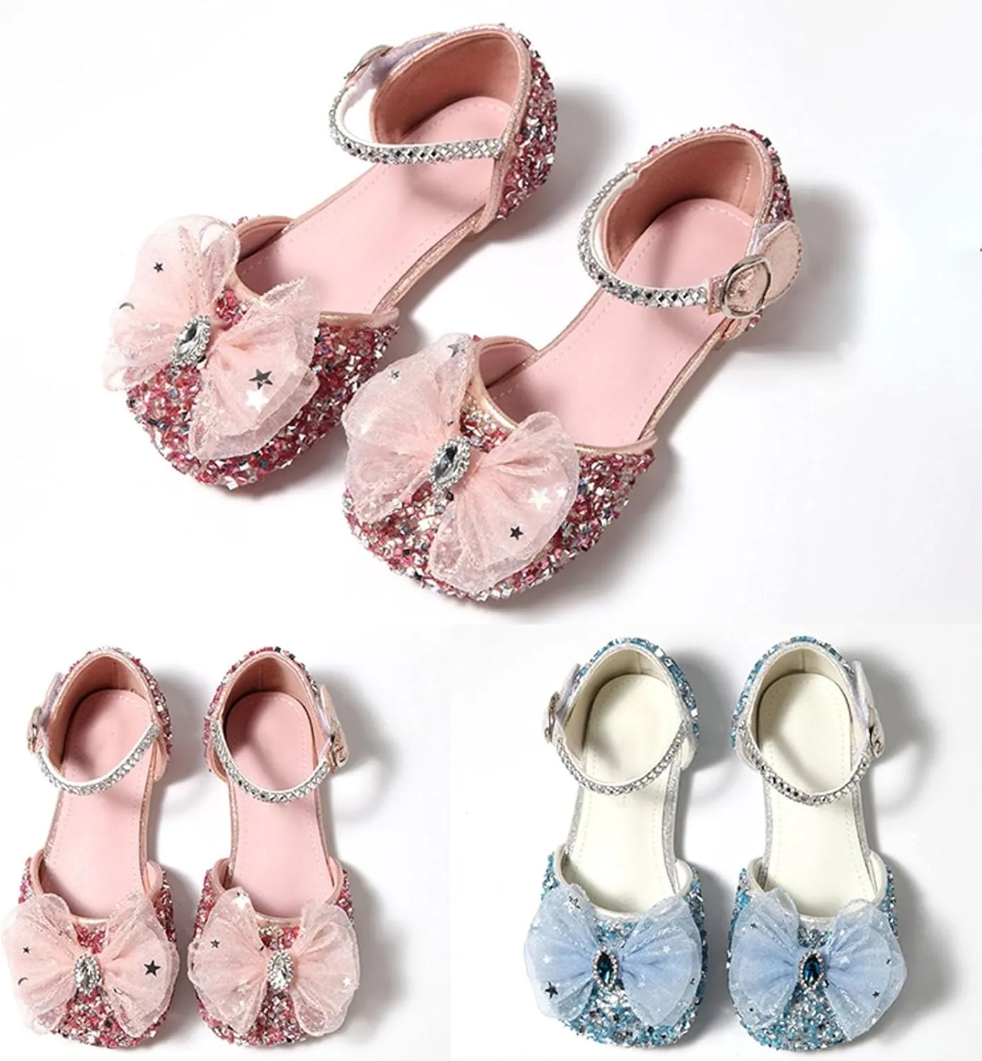 Baby Girls Bowknot Princess Sandals Mary Jane Baotou Soft Sole Non Slip Shoes Fashion Casual Shoes Toddler Girl Shoes