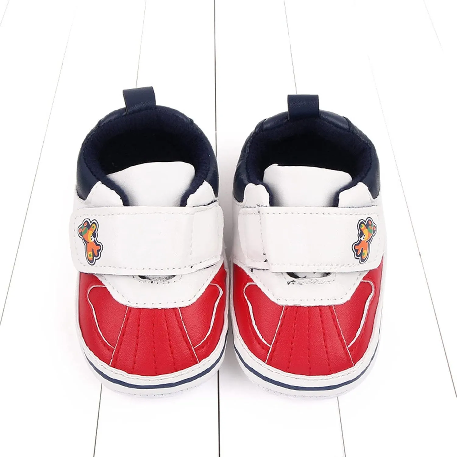 Baby Girls Boys Leather Pre-Walking Sneakers Toddler Anti-Slip Soft Sole Infant Lightweight First Step Flat Shoes