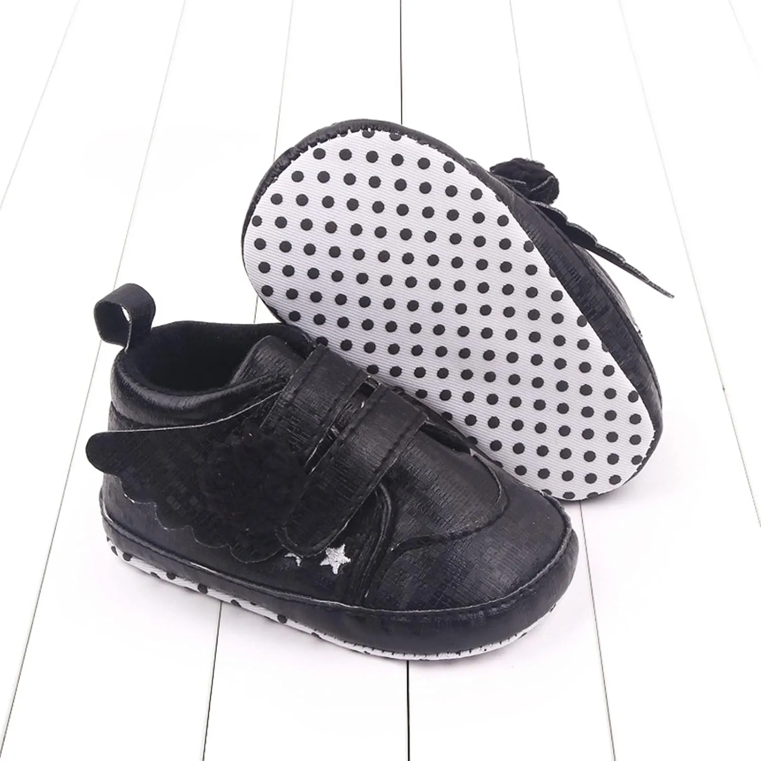 Baby Girls Boys Wing First Walking Ankle Boots, Infant Soft Sole Sneakers Fashion High-Top Ankle Length Shoes