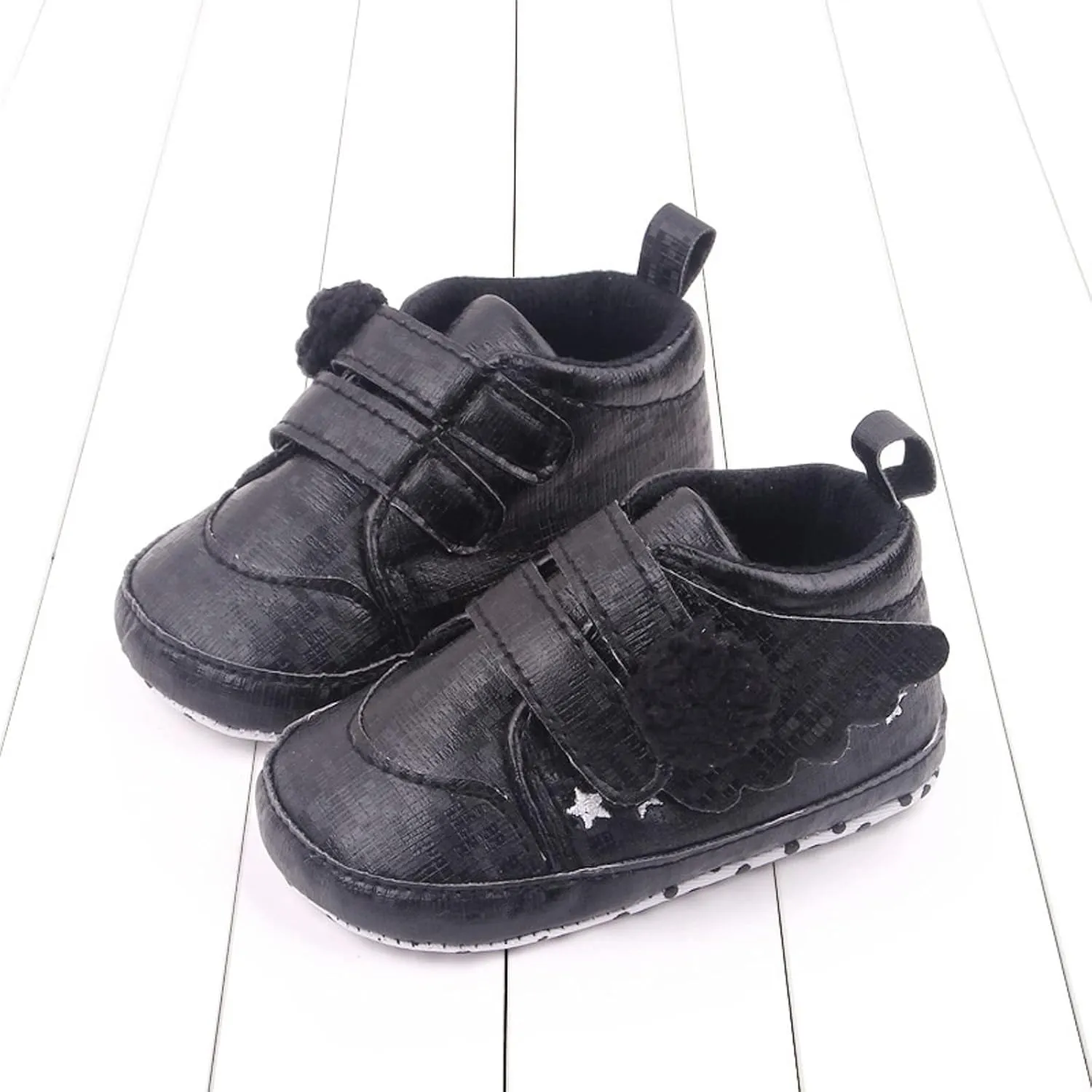 Baby Girls Boys Wing First Walking Ankle Boots, Infant Soft Sole Sneakers Fashion High-Top Ankle Length Shoes