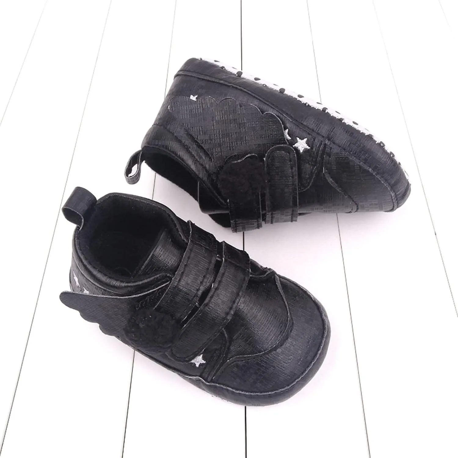 Baby Girls Boys Wing First Walking Ankle Boots, Infant Soft Sole Sneakers Fashion High-Top Ankle Length Shoes