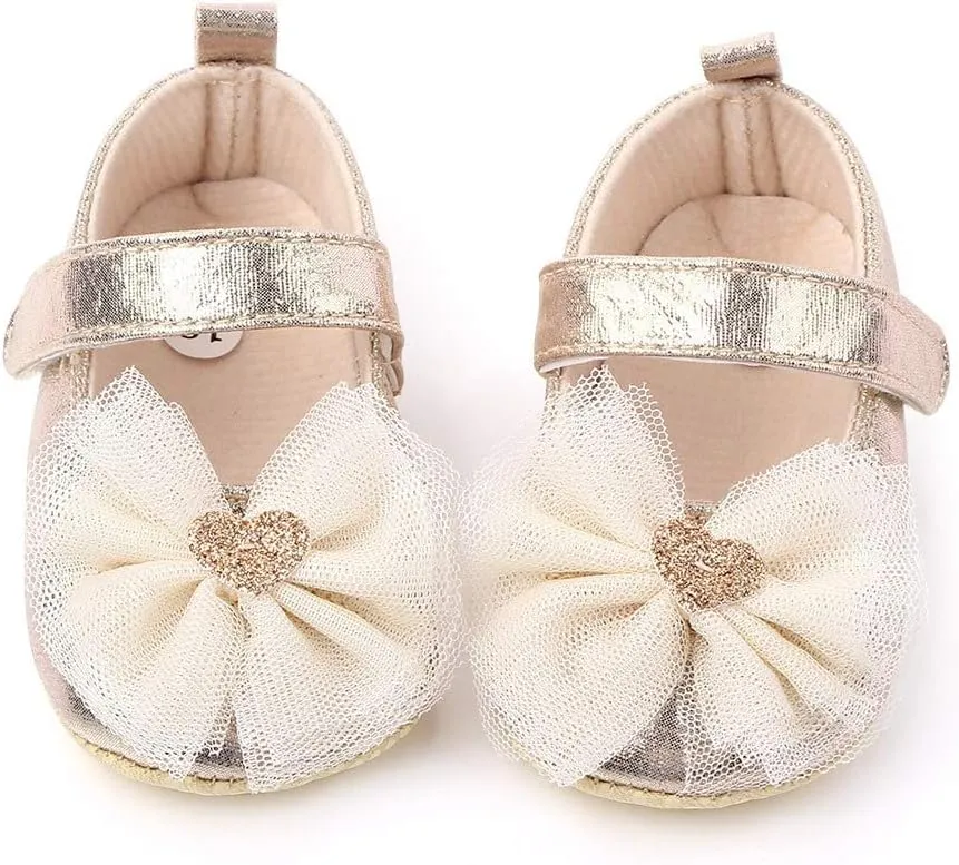 Baby Girls Mary Jane Flats Matte Leather Non Slip Soft Sole Princess Wedding Dress Shoes Toddler First Walkers Infant Newborn Baptism Crib Shoes