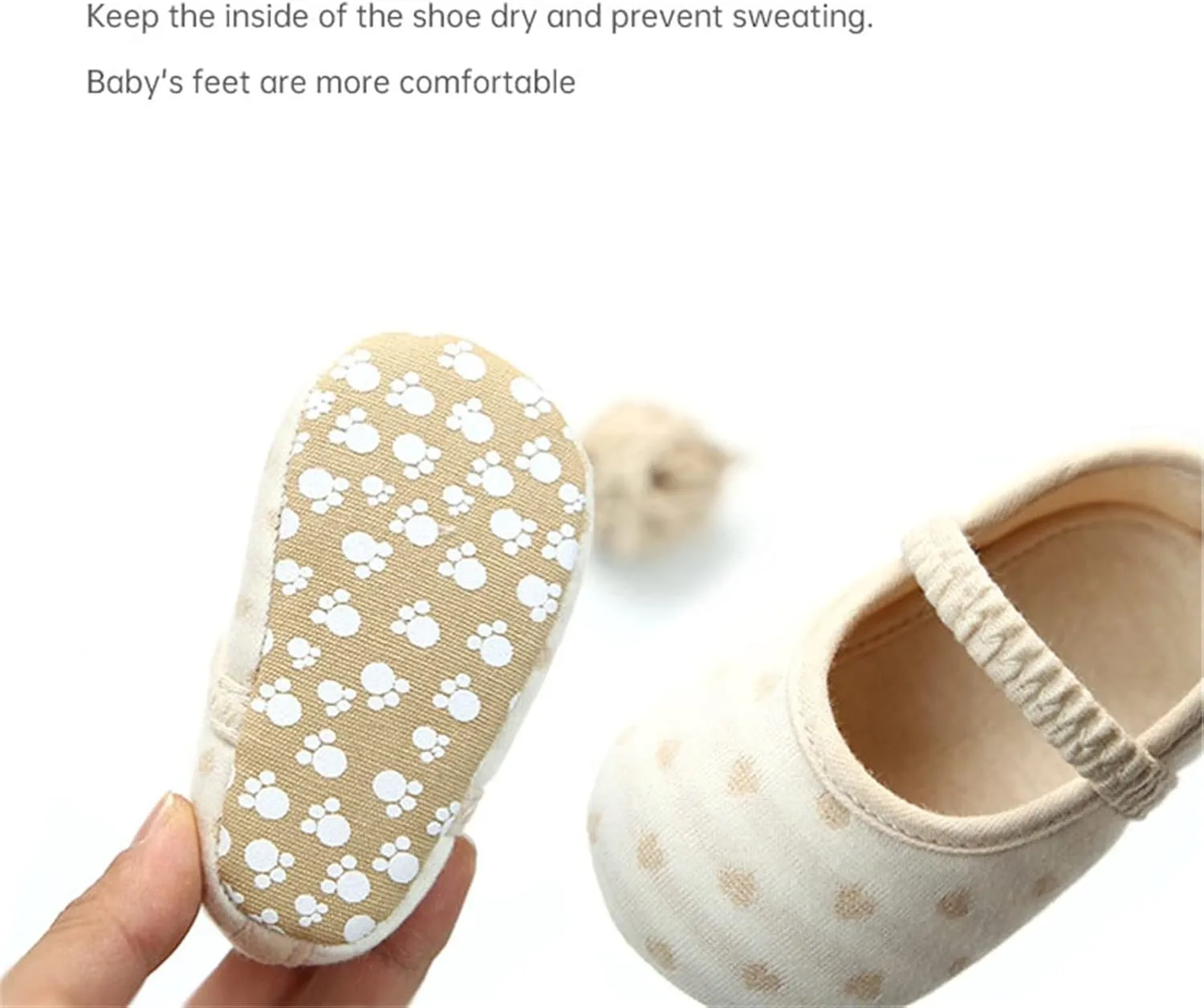 Baby Girls Non Slip for Toddler First Walkers Soft Sole Cotton Shoes Sneaker Wedding Party Christmas Baby Size 3