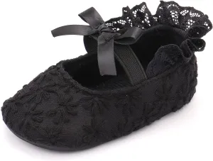 Baby Girls Princess Bowknot Soft Sole Cloth Crib Shoes Sneaker