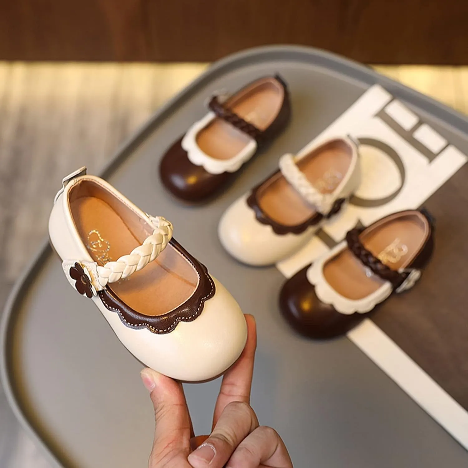 Baby Girls Soft Sole Mary Jane Shoes Soft Sole Beautiful Girls Wedding Party Princess Dress Shoes Toddler Shoes