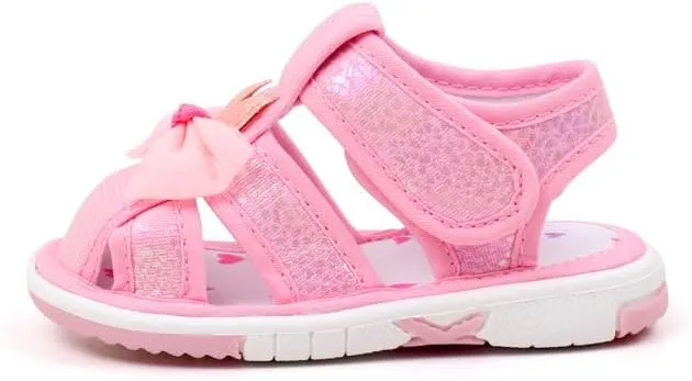 Baby Girls Squeaky Sandals Infant Premium Rubber Sole Closed-Toe Non-Slip Shoes Toddler Girl Soft First Walkers Shoes