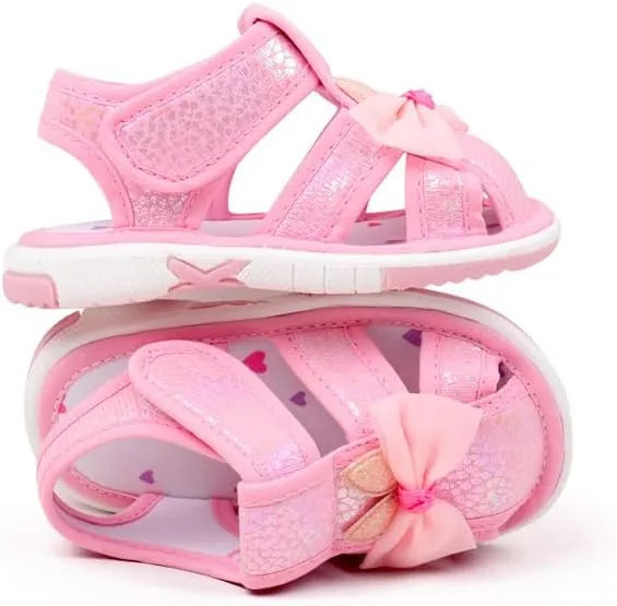 Baby Girls Squeaky Sandals Infant Premium Rubber Sole Closed-Toe Non-Slip Shoes Toddler Girl Soft First Walkers Shoes