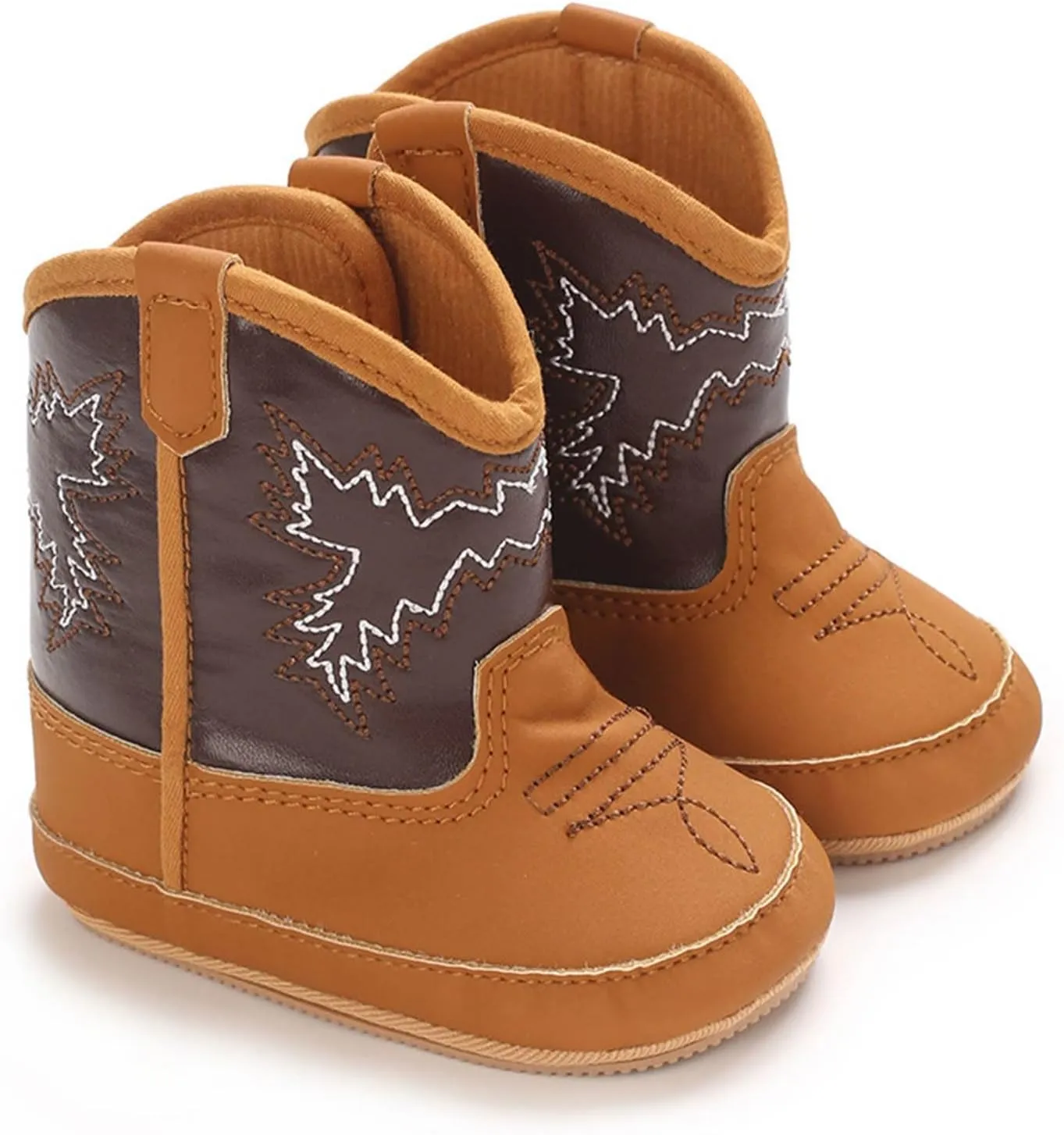 Baby Infant Soft PU Non Slip Soles Cute Little Boots 0 1 Years Old Newborn Walking Shoes Baby Boy Fuzzy Boots