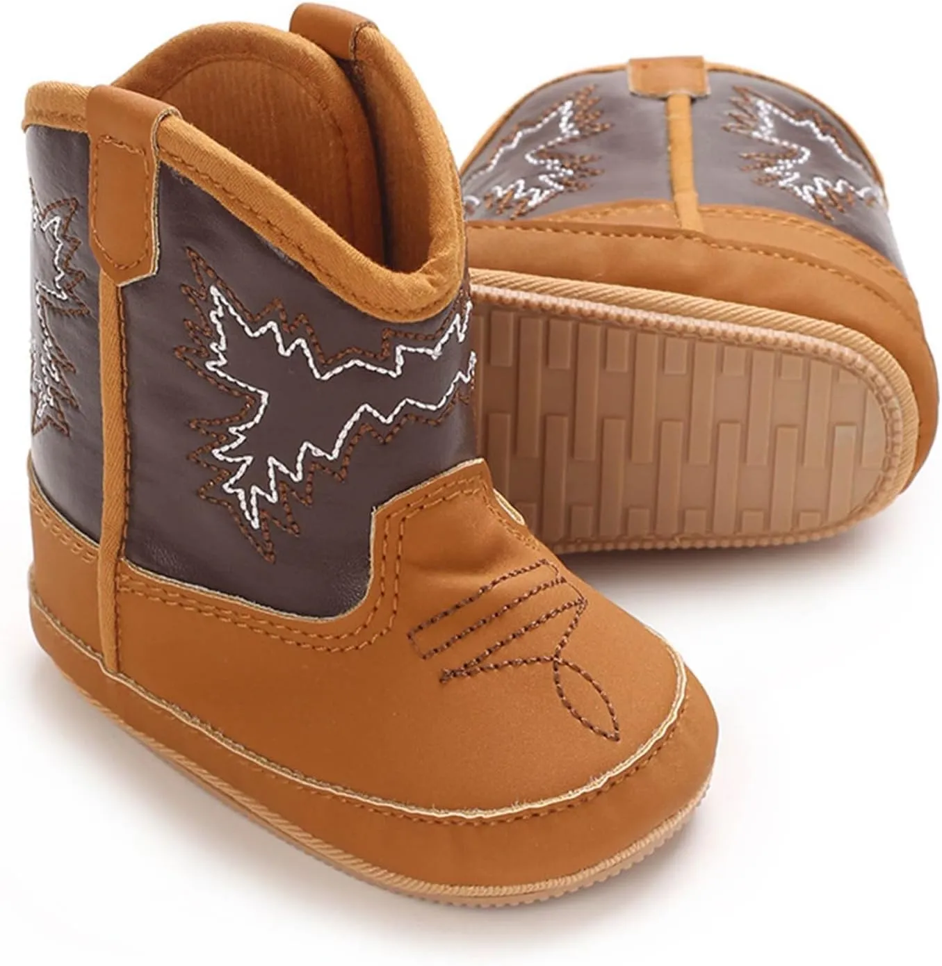 Baby Infant Soft PU Non Slip Soles Cute Little Boots 0 1 Years Old Newborn Walking Shoes Baby Boy Fuzzy Boots