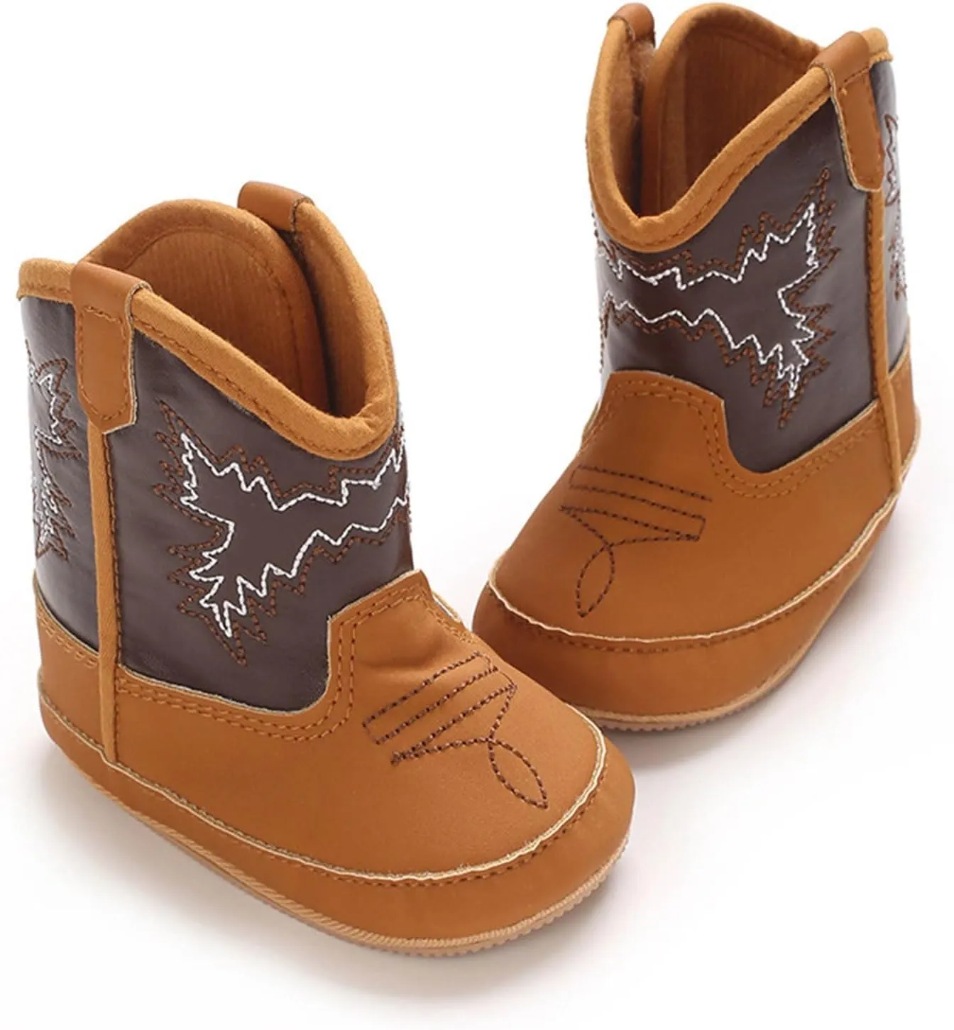 Baby Infant Soft PU Non Slip Soles Cute Little Boots 0 1 Years Old Newborn Walking Shoes Baby Boy Fuzzy Boots